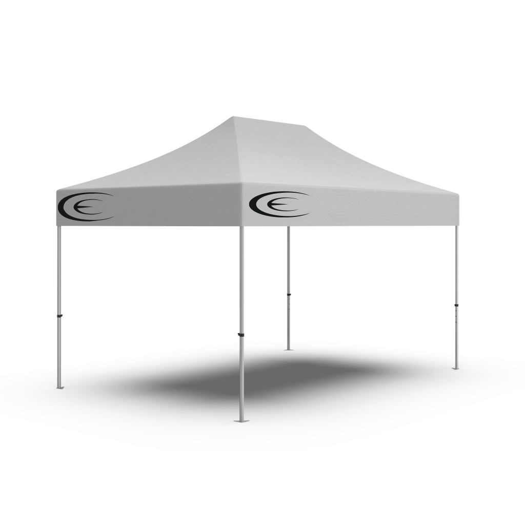 Custom-printed 10x15 pop-up canopy providing portable and durable shelter for outdoor events, trade shows, and promotions. This easy-to-assemble canopy features vibrant, personalized graphics, offering a professional and eye-catching way to showcase your brand or messaging while providing shade and protection at any event or gathering.