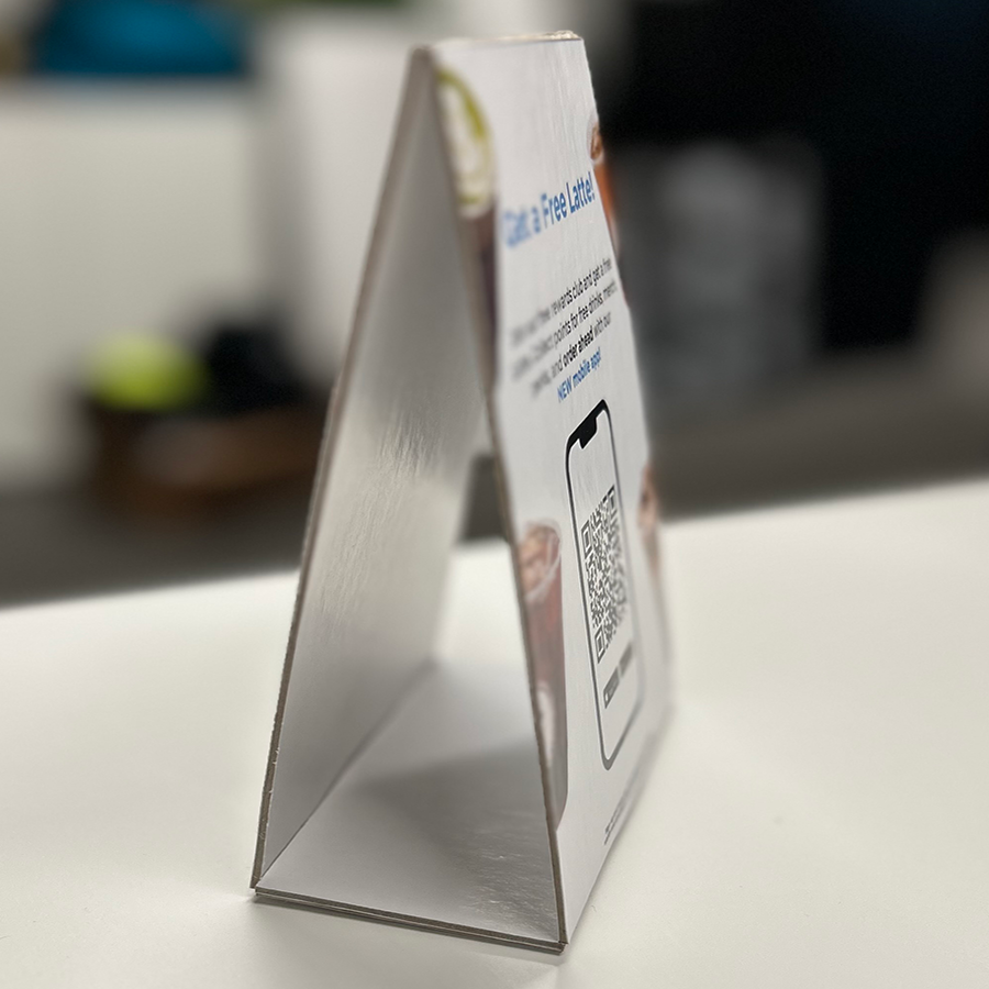 Custom Printed Table Tent - Personalized Tabletop Display for Events & Promotions
