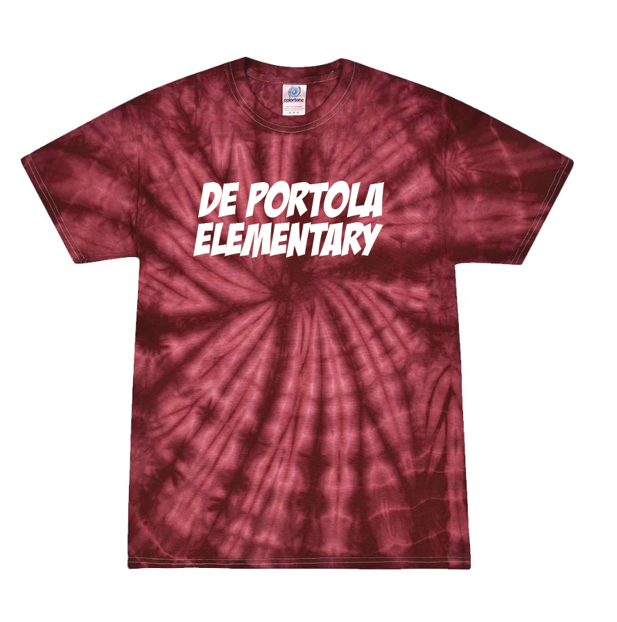 dePortola - SPIDER BURGUNDY Colortone Unisex Multi-Color Tie-Dyed T-Shirt - 1000