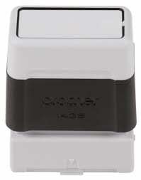 Black Brother 1438 self-inking stamp with personalized text or designs, perfect for clear, professional impressions on documents, invoices, or forms. Durable, efficient, and ideal for frequent use with crisp, bold results.
