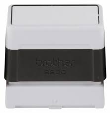 Black Brother 2260 self-inking stamp with personalized text or designs, perfect for clear, professional impressions on documents, invoices, or forms. Durable, efficient, and ideal for frequent use with crisp, bold results.