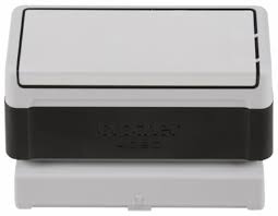 Black Brother 4090 self-inking stamp with personalized text or designs, perfect for clear, professional impressions on documents, invoices, or forms. Durable, efficient, and ideal for frequent use with crisp, bold results.