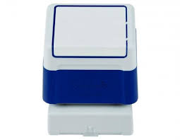 Blue Brother 4040 self-inking stamp with personalized text or designs, perfect for vibrant and professional impressions on documents, forms, or invoices. Durable and efficient, ideal for high-volume use with clear, crisp results.