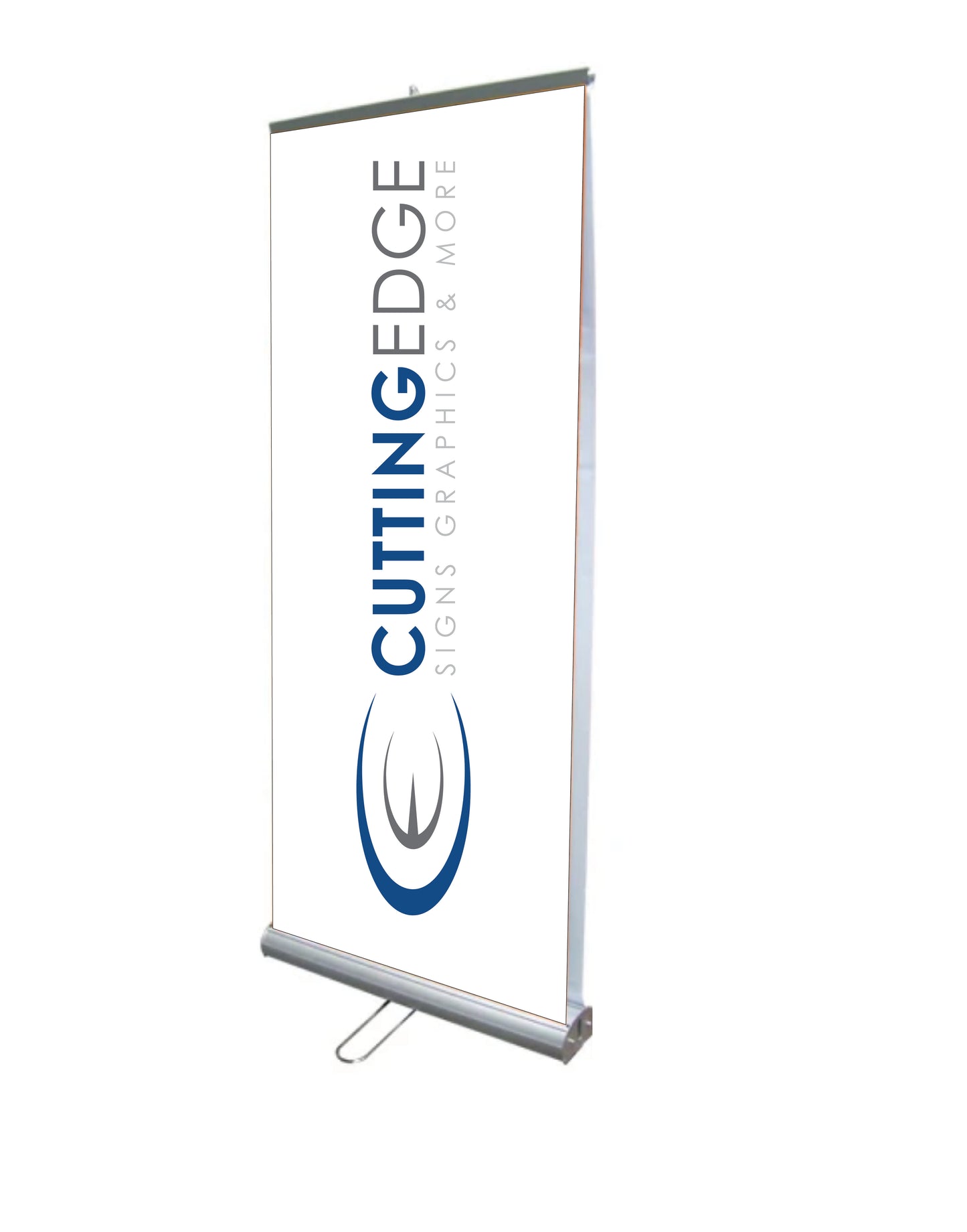 Custom 2-sided banner stand, perfect for displaying personalized graphics at trade shows, events, or promotions. Durable, portable, and designed for maximum visibility from both sides, ensuring attention-grabbing displays in any setting.