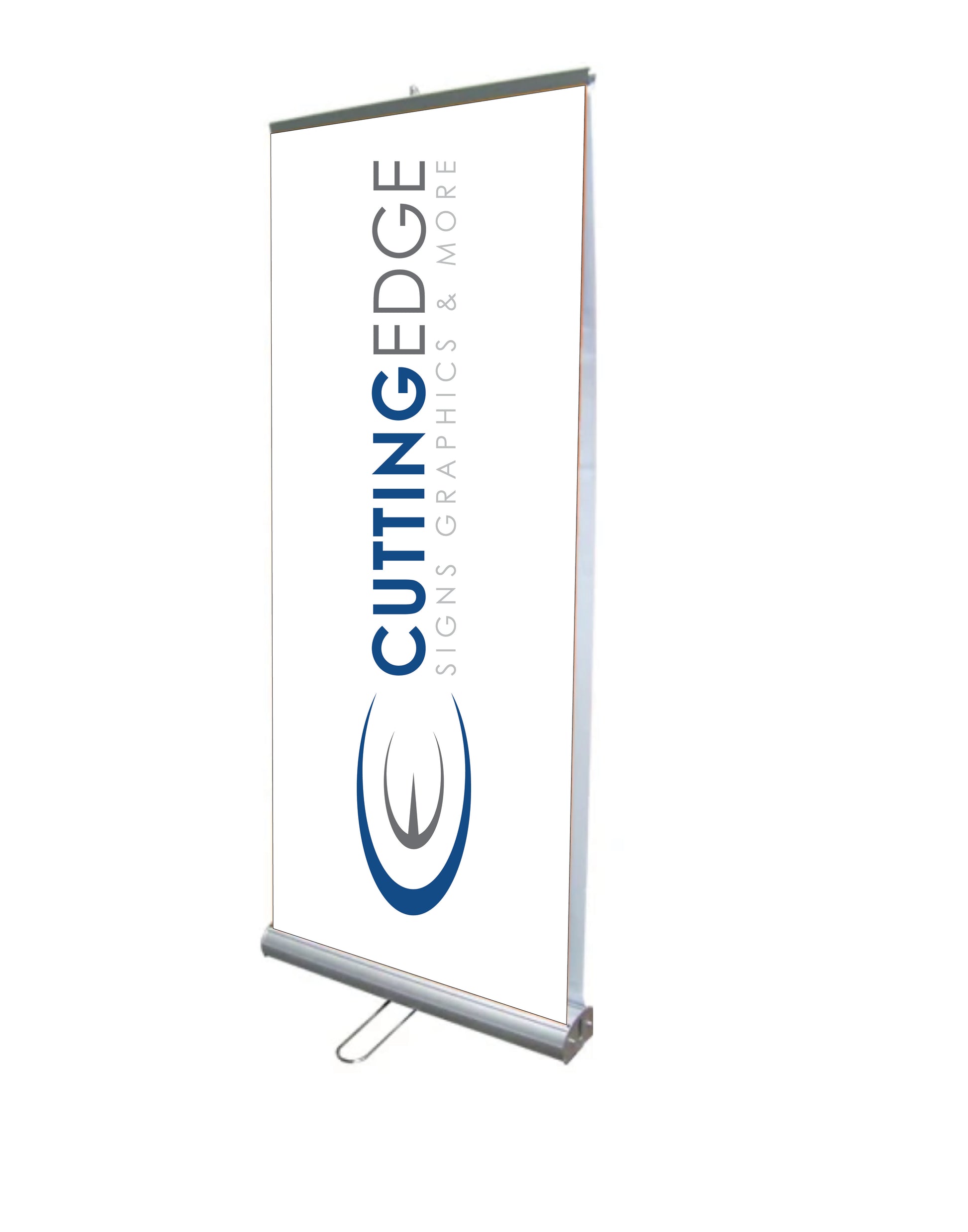 Custom 2-sided banner stand, perfect for displaying personalized graphics at trade shows, events, or promotions. Durable, portable, and designed for maximum visibility from both sides, ensuring attention-grabbing displays in any setting.