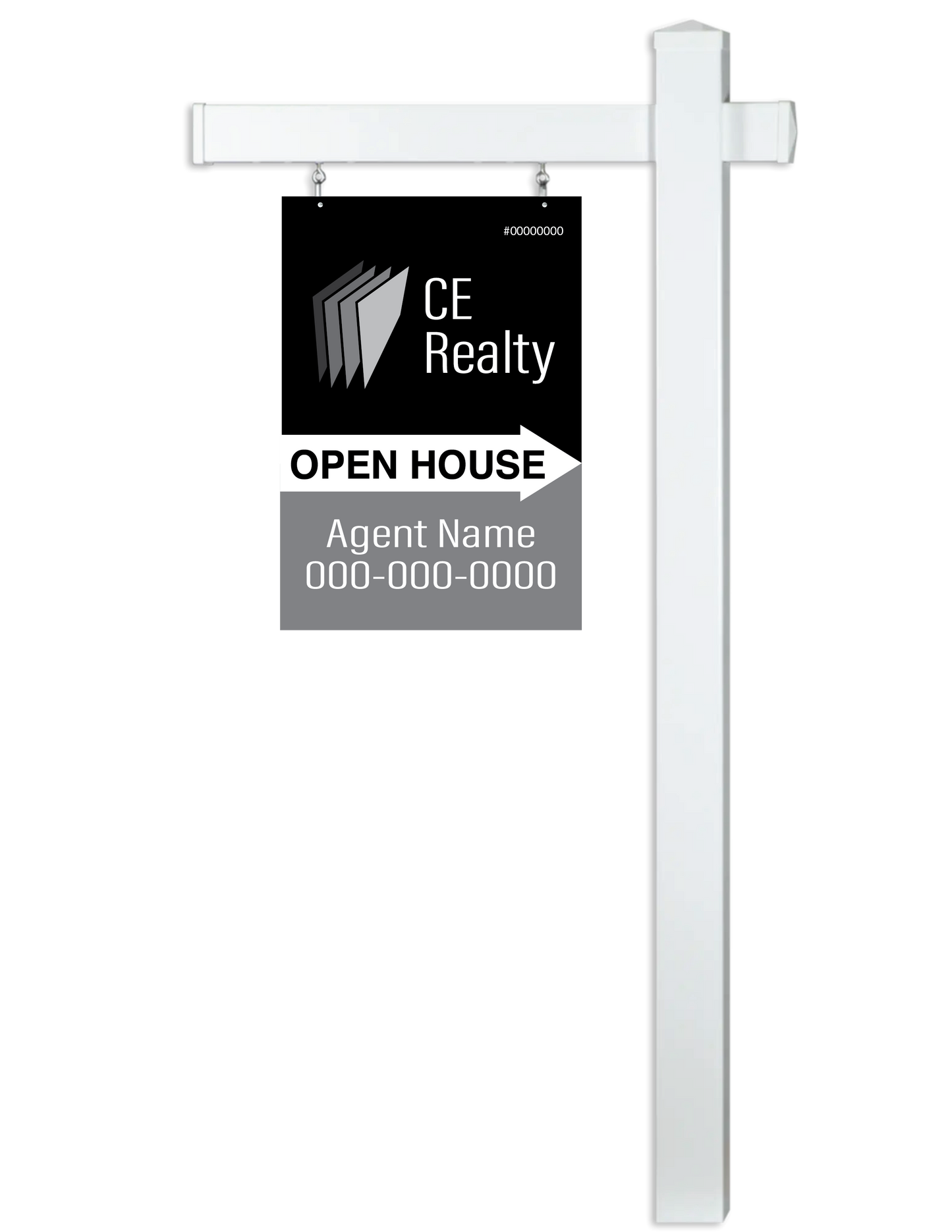 Custom printed 18x24" realtor sign, perfect for property listings and real estate promotions. Made from durable, weather-resistant material for long-lasting use, offering clear visibility and professional presentation in outdoor settings.