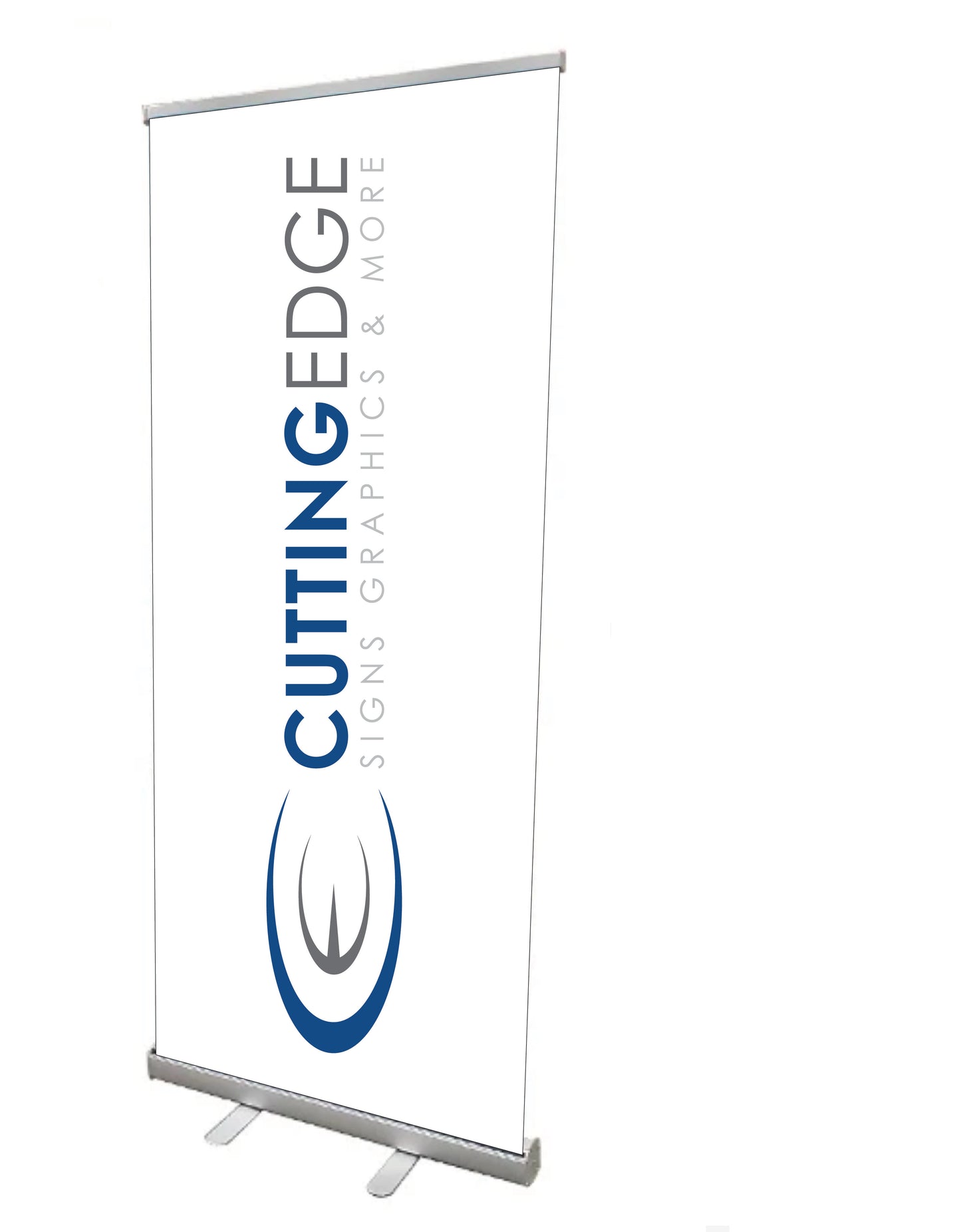 Custom 33" retractable banner, perfect for trade shows, events, and business promotions. Easy to set up and take down, featuring personalized designs on durable material for vibrant, long-lasting displays and portability.