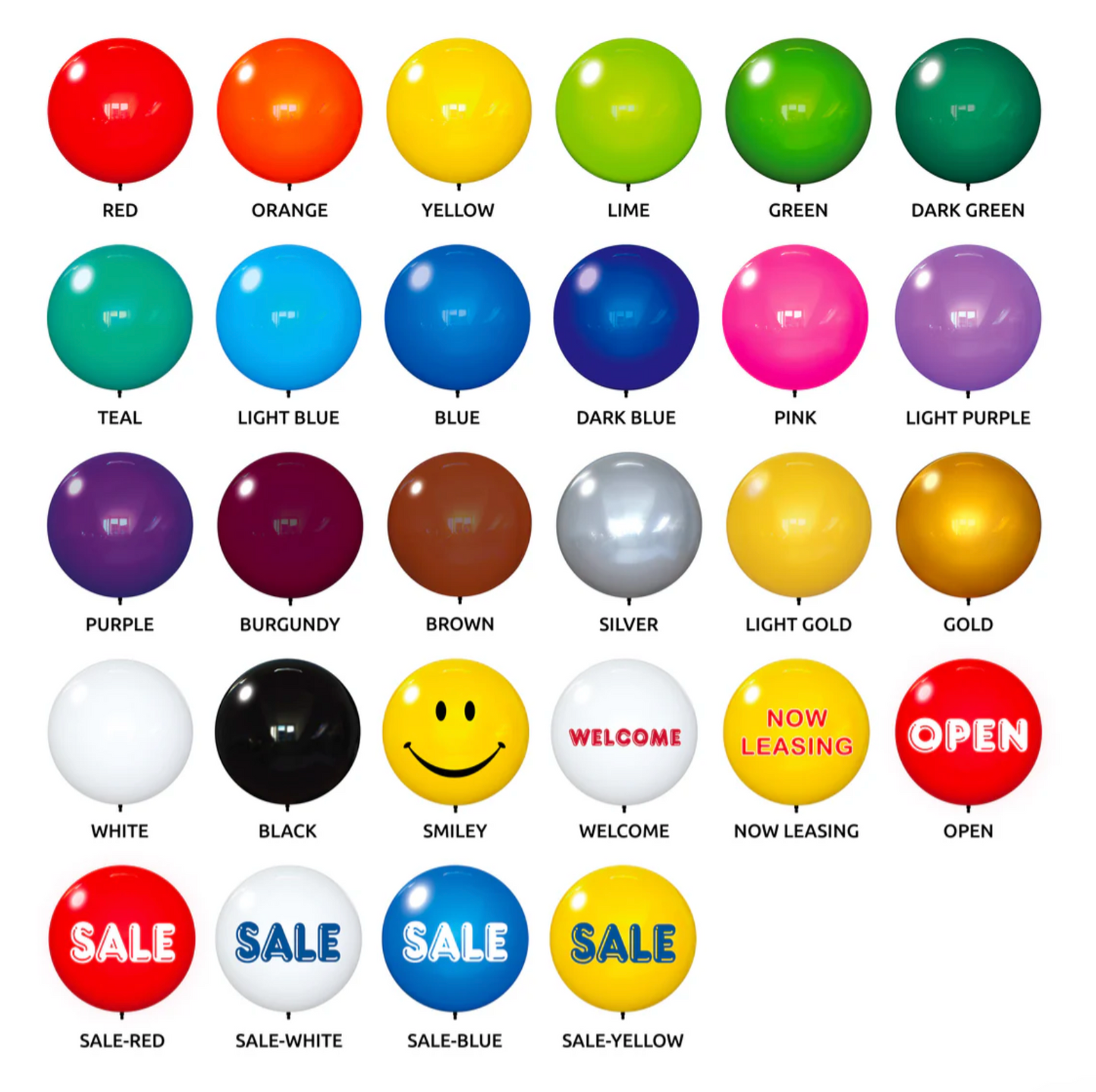 Reusable balloons available in multiple colors and styles, perfect for events, parties, or promotions. Durable and eco-friendly, these custom balloons are designed for long-lasting use and vibrant displays.