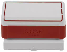 Red Brother 4090 self-inking stamp with personalized designs or text, perfect for vibrant, quick impressions on documents, invoices, or forms. Durable, efficient, and ideal for high-volume use with clear, bold results.