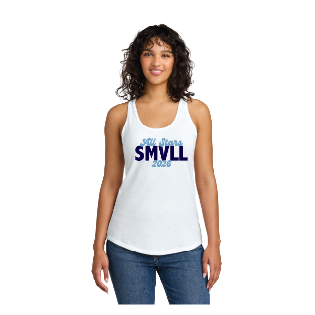 SMVLL ALL STARS TEXT - Next Level Apparel Women’s Ideal Racerback Tank