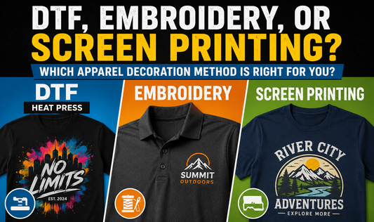 DTF, Embroidery, or Screen Printing: Which Apparel Decoration Method Is Right for You?