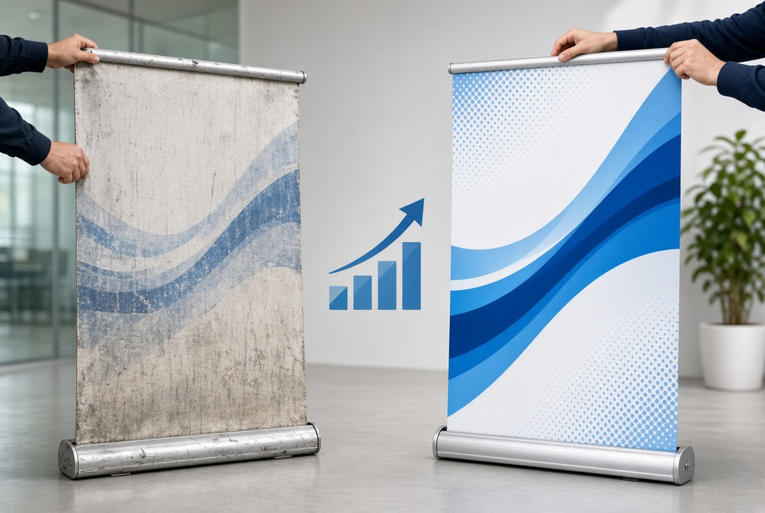 Cost benefits of replacing retractable banners graphics vs tossing them out