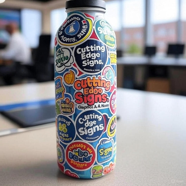 water bottle with stickers
