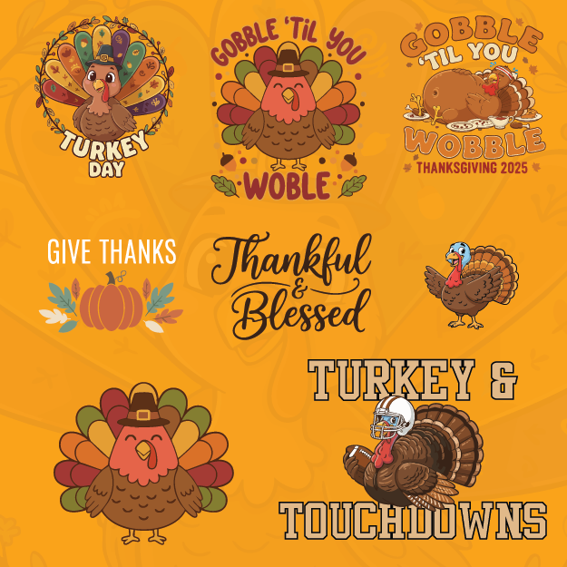 Funny Thanksgiving T-Shirts: Grateful & Blessed Designs
