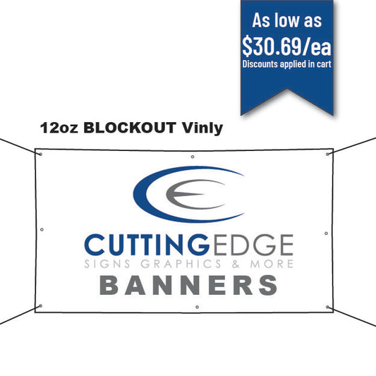 12oz vinyl banner blockout