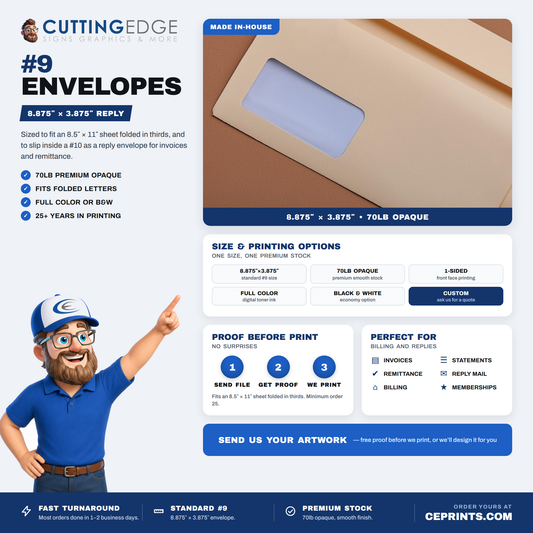 Custom #9 Envelopes – Personalized Business Envelopes with Logo Printing