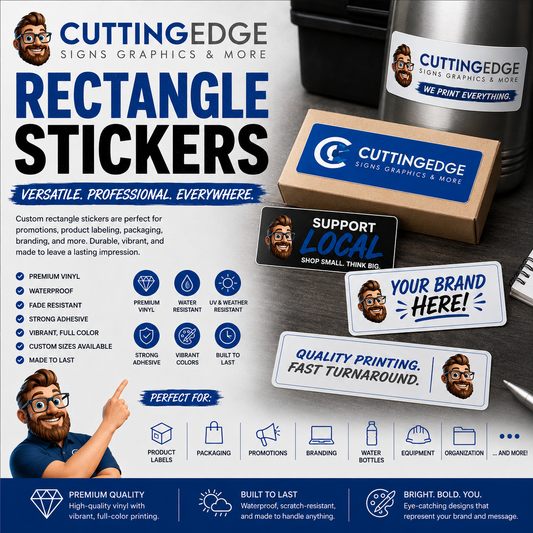 Custom Rectangle Stickers | CEPrints