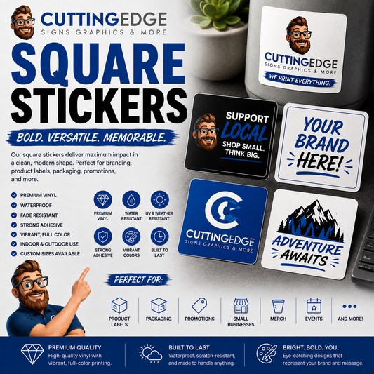 Custom Square Stickers | CEPrints