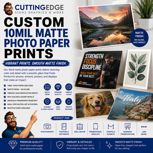 Custom 10mil Matte Photo Posters - Full-Color on Premium Paper