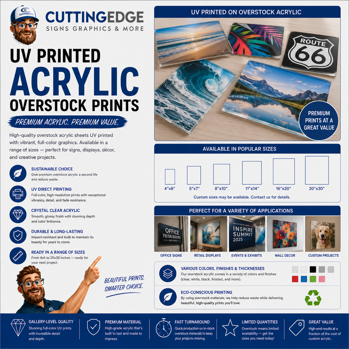 OVERSTOCK - High Quality UV-Printed Acrylic Photo on Clear Acrylic