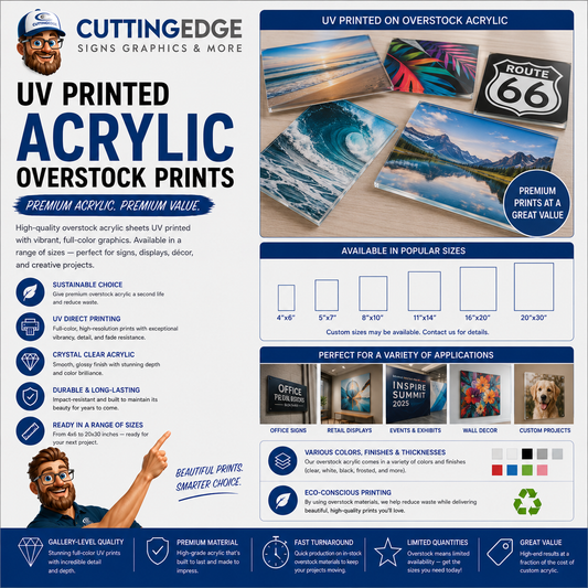 OVERSTOCK - High Quality UV-Printed Acrylic Photo on Clear Acrylic