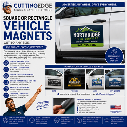 Custom Square Vehicle Magnets