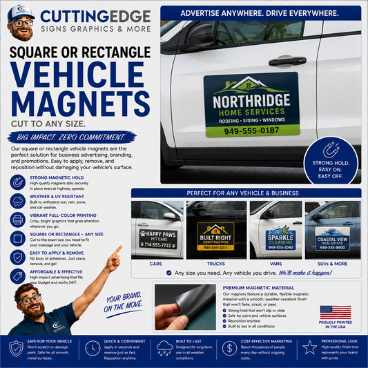 Custom Square Vehicle Magnets