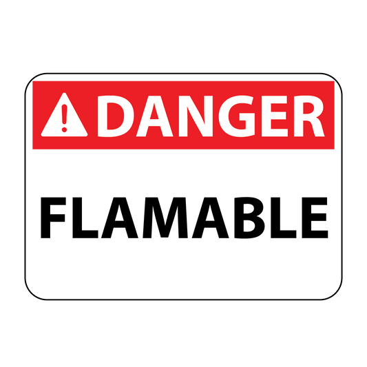 Danger Flammable Sticker and Sign