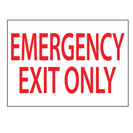 Emergency Exit Only Stickers or Signs
