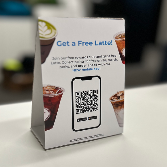 Custom Printed Table Tent - Personalized Tabletop Display for Events & Promotions