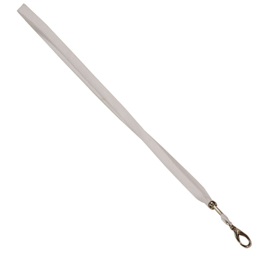 36-Inch White Nylon Lanyard with Swivel Hook and Adjustable Ball, 3/8" Wide, Heavy Duty Neck Lanyard for ID Badges, Keys, and Accessories