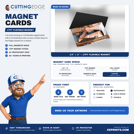 Custom Magnet Business Cards - Durable, Eye-Catching Designs