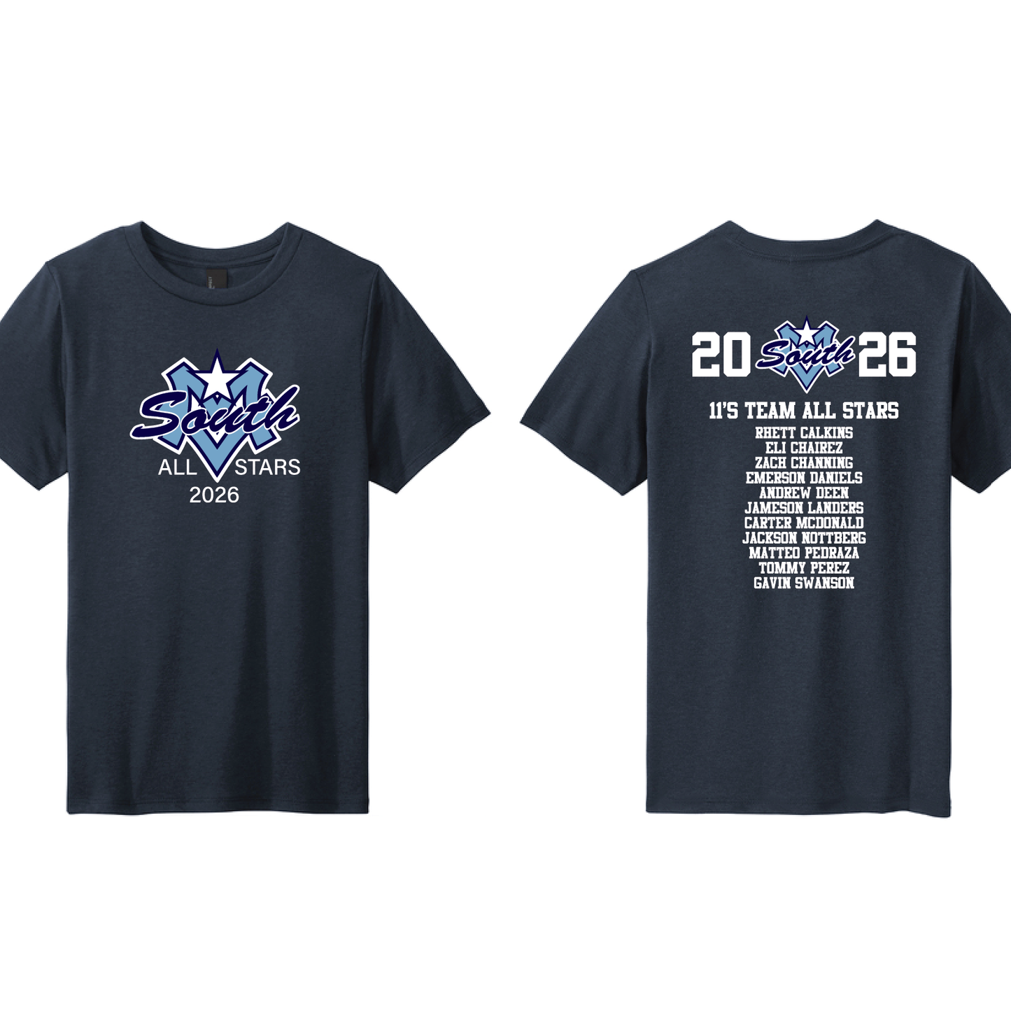 SMVLL ALL STARS YOUTH Roster Shirts