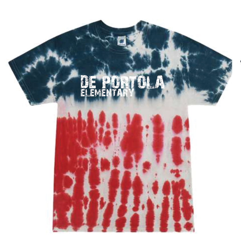 dePortola - FLAG Colortone Unisex Multi-Color Tie-Dyed T-Shirt - 1000