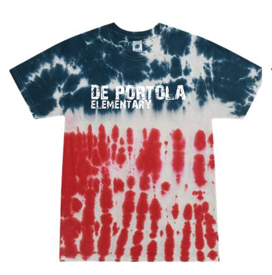 dePortola - FLAG Colortone Unisex Multi-Color Tie-Dyed T-Shirt - 1000