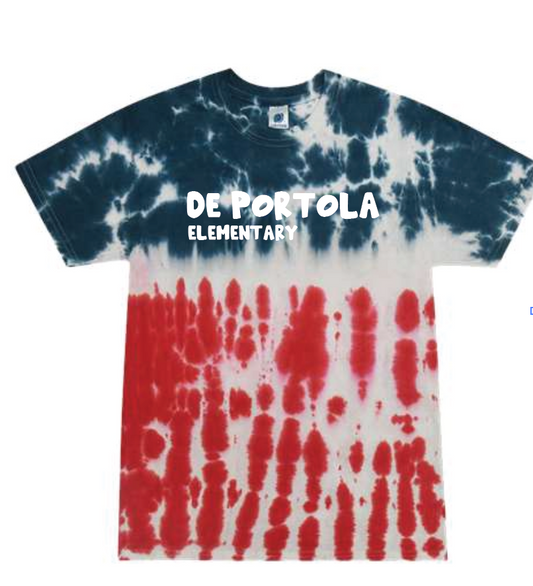 dePortola - FLAG Colortone Unisex Multi-Color Tie-Dyed T-Shirt - 1000