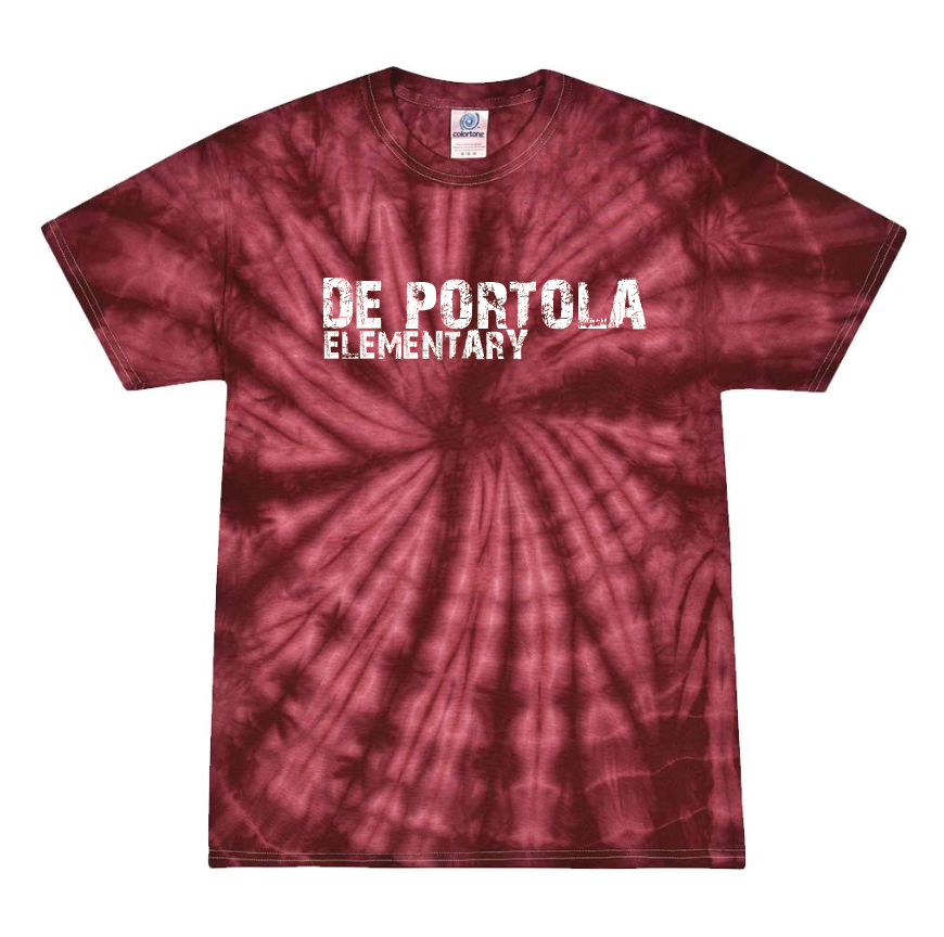 dePortola - SPIDER BURGUNDY Colortone Unisex Multi-Color Tie-Dyed T-Shirt - 1000