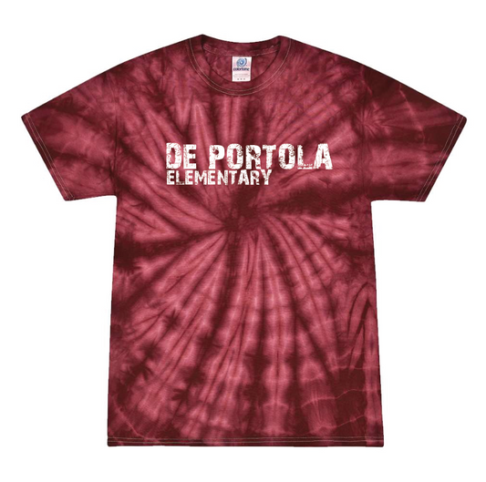 dePortola - SPIDER BURGUNDY Colortone Unisex Multi-Color Tie-Dyed T-Shirt - 1000