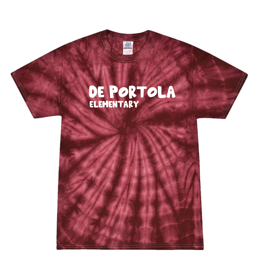 dePortola - SPIDER BURGUNDY Colortone Unisex Multi-Color Tie-Dyed T-Shirt - 1000