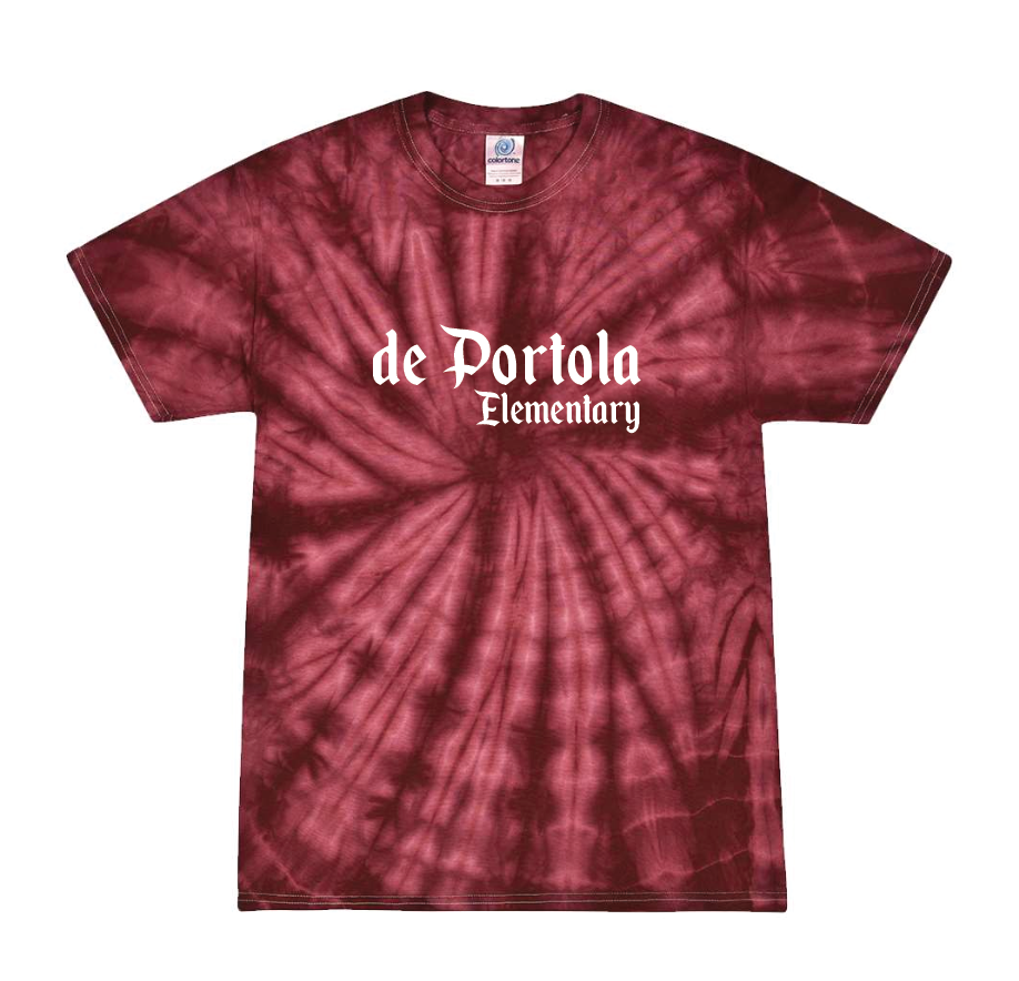 dePortola - SPIDER BURGUNDY Colortone Unisex Multi-Color Tie-Dyed T-Shirt - 1000