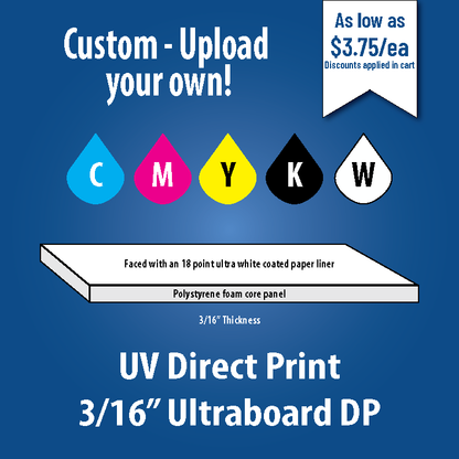 Custom UV Direct Print Sign - 3/16" Ultraboard DP