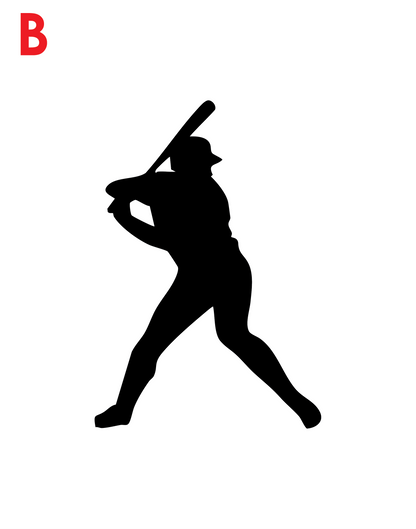 Baseball decal batter