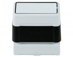 Black Brother 1850 self-inking stamp with personalized text or designs, perfect for clear, professional impressions on documents, invoices, or forms. Durable, efficient, and ideal for frequent use with crisp, bold results.