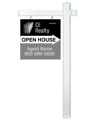 Custom 24x24" two-sided realtor sign, perfect for property listings and real estate promotions. Durable and weather-resistant, designed for high visibility and long-lasting outdoor use, with custom graphics on both sides for maximum exposure.