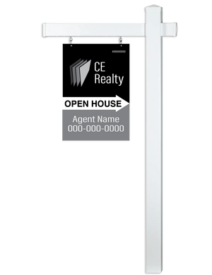 Custom printed 18x24" realtor sign, perfect for property listings and real estate promotions. Made from durable, weather-resistant material for long-lasting use, offering clear visibility and professional presentation in outdoor settings.