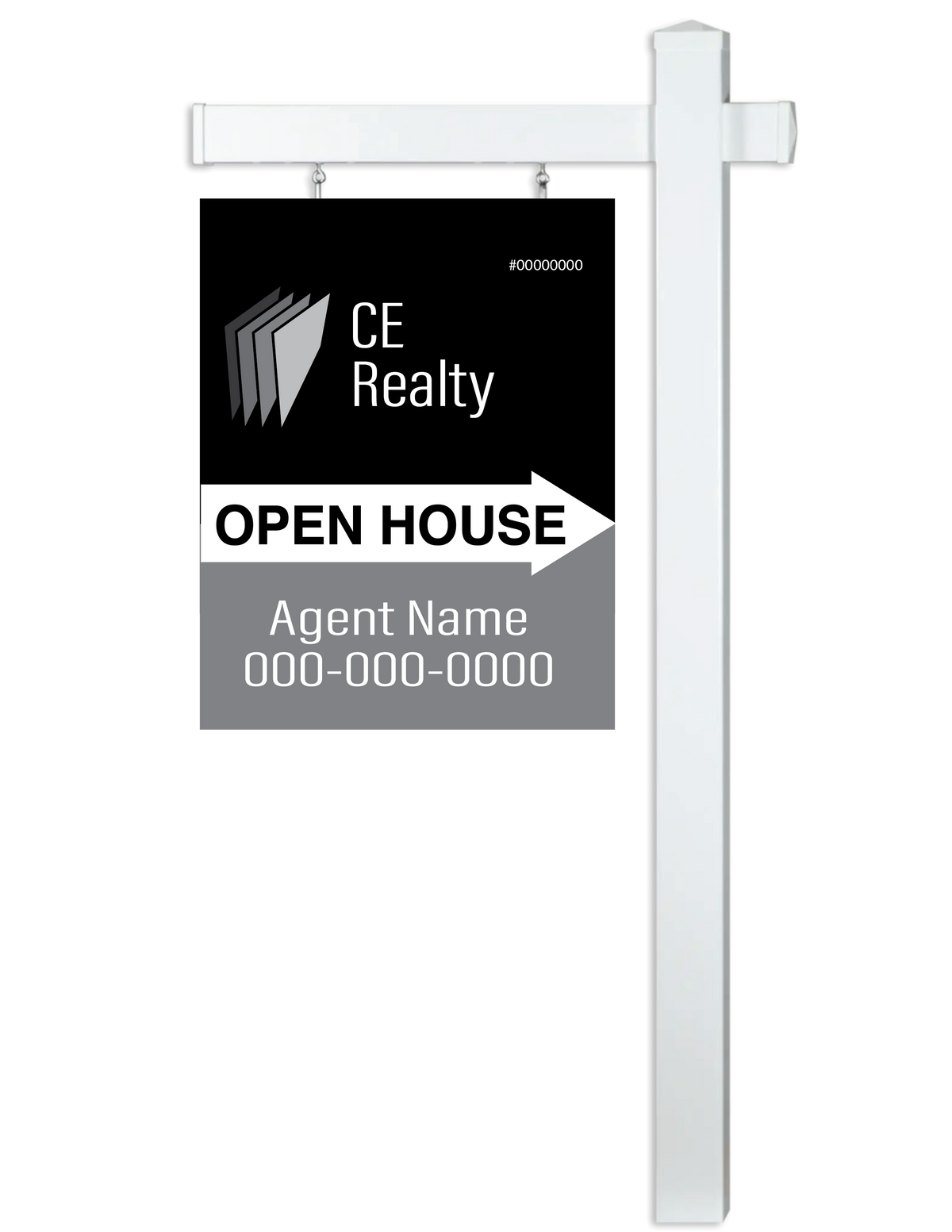 Custom printed 24x32" realtor sign, perfect for showcasing property listings and real estate promotions. Made from durable, weather-resistant material for long-lasting outdoor use, providing clear visibility and professional presentation.