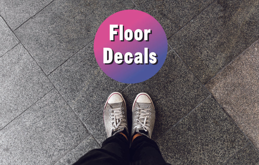 Custom printed and cut floor graphic, designed for creating eye-catching displays on floors in retail, events, or exhibitions. Made with durable, high-quality material, these graphics are fully customizable to fit any space, offering vibrant colors and unique designs that attract attention and enhance branding.