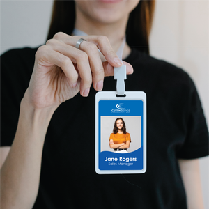 Custom printed security badges with photos, providing a professional and secure identification solution. Fully customizable with your logo, design, and employee photo, these badges are ideal for businesses, events, or facilities requiring secure access and clear identification. Durable and high-quality for everyday use.