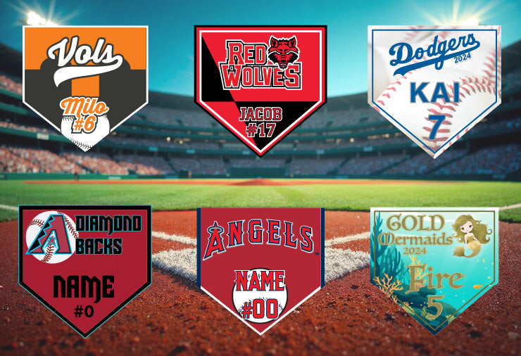 Photo showcasing a variety of pennant banners for little leagues, featuring custom designs and vibrant colors. Perfect for team events, celebrations, or stadium displays, adding a fun and energetic touch to little league games and promotions.