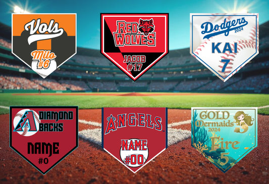 Photo showcasing a variety of pennant banners for little leagues, featuring custom designs and vibrant colors. Perfect for team events, celebrations, or stadium displays, adding a fun and energetic touch to little league games and promotions.